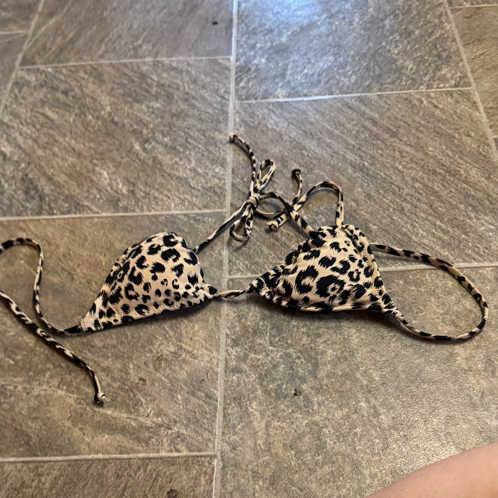 J. Crew Leopard Print Bikini Top